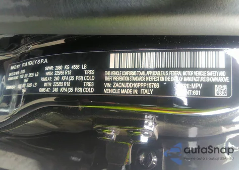 2023 Jeep Renegade Limited 4X4 из США, поврежденный, VIN ZACNJDD16PPP15766